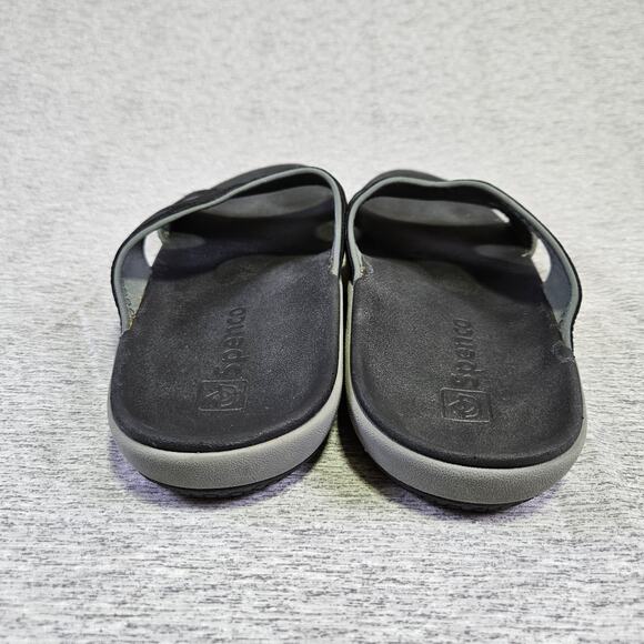 Spenco Kholo Mens 13 Orthotic Slides Sandals Slip On Black Arch Support Carbon - Picture 5 of 16